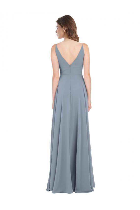 Chiffon A-Line Long Sleeveless V-Back Bridesmaid Dress / Evening Gowns Cairns