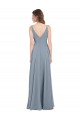 Chiffon A-Line Long Sleeveless V-Back Bridesmaid Dress / Evening Gowns Cairns