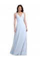 Soft Chiffon A-Line Long Sleeveless Keyhole Back Evening Dress / Bridesmaid Dress Cairns