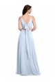 Soft Chiffon A-Line Long Sleeveless Keyhole Back Evening Dress / Bridesmaid Dress Cairns
