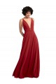 Lxue Chiffon A-Line Long Sleeveless V-Back Bridesmaid Dress Cairns