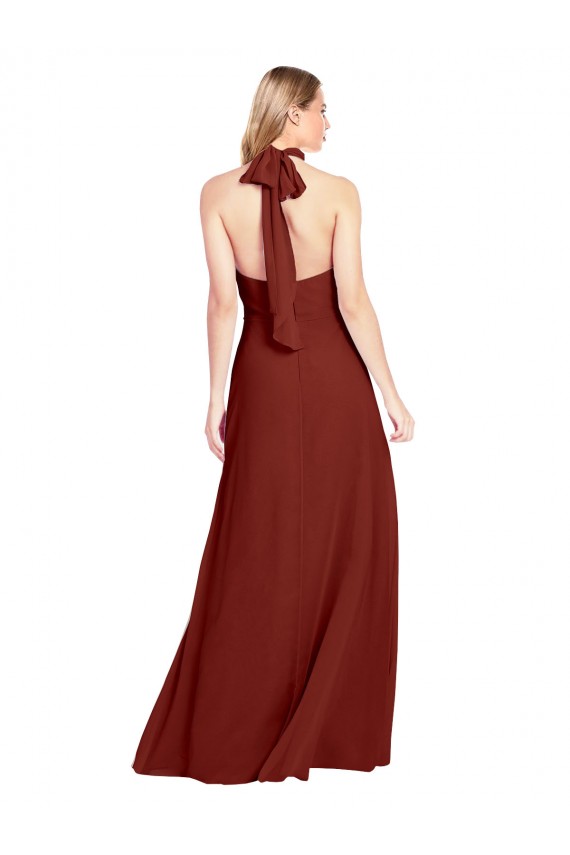 Soft Chiffon A-Line Long Sleeveless Open Back Prom Dress / Bridesmaid Dress Cairns