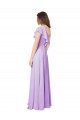 Soft Chiffon A-Line Long Sleeveless Lilac Bridesmaid Dress Cairns