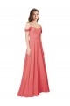 Soft Chiffon A-Line Long Sleeveless Desert Rose Low Back Bridesmaid Dress Cairns