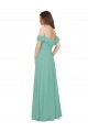 Soft Chiffon A-Line Long Flounce Sleeves Open Back Bridesmaid Dress Cairns