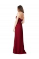 Chiffon A-Line Long Floor Length Sleeveless Open Back Burgundy Bridesmaid Dresses Cairns