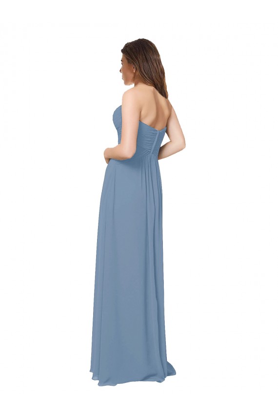 Chiffon A-Line Sleeveless Dusty Blue Bridesmaid Dress / Evening Gowns Cairns