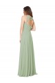 Soft Chiffon A-Line Long Sleeveless Open Back Formal Dress / Bridesmaid Dress Cairns
