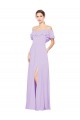 Soft Chiffon A-Line Sleeveless Lilac Bridesmaid Dress Cairns