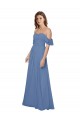 Soft Chiffon A-Line Long Flutter Sleeves Open Back Bridesmaid Dress Cairns
