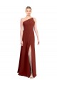 Soft Chiffon A-Line Long Sleeveless High Slit Bridesmaid Dresses Cairns