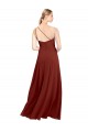 Soft Chiffon A-Line Long Sleeveless High Slit Bridesmaid Dresses Cairns