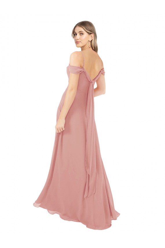 Soft Chiffon A-Line Sleeveless Bliss Pink Bridal Party Dress Cairns