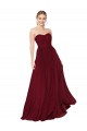 Soft Chiffon A-Line Long Sleeveless Burgundy Prom Dresses Cairns