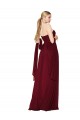 Soft Chiffon A-Line Long Sleeveless Burgundy Prom Dresses Cairns