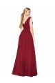 Soft Chiffon A-Line Long Sleeveless V-Back Black Tie Evening Gown / Prom Dress / Bridesmaid Dress Cairns