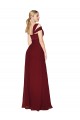 Soft Chiffon A-Line Long Sleeveless Side Slit Prom Dresses Cairns