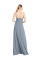 Soft Chiffon A-Line Long Sleeveless Open Back High Slit Bridesmaid Dresses Cairns