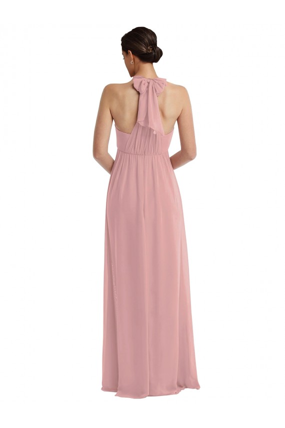 Soft Chiffon A-Line Sleeveless Dusty Pink Semi Formal Evening Dress / Bridesmaid Dress Cairns