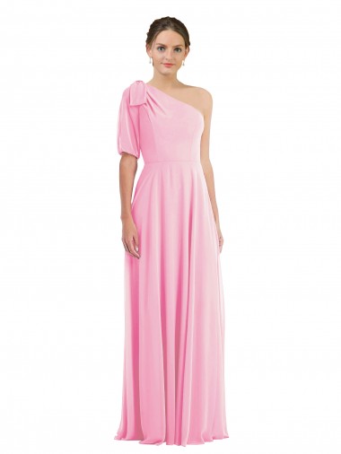 Soft Chiffon Trumpet Long Sleeveless Barely Pink Evening Dresses Cairns