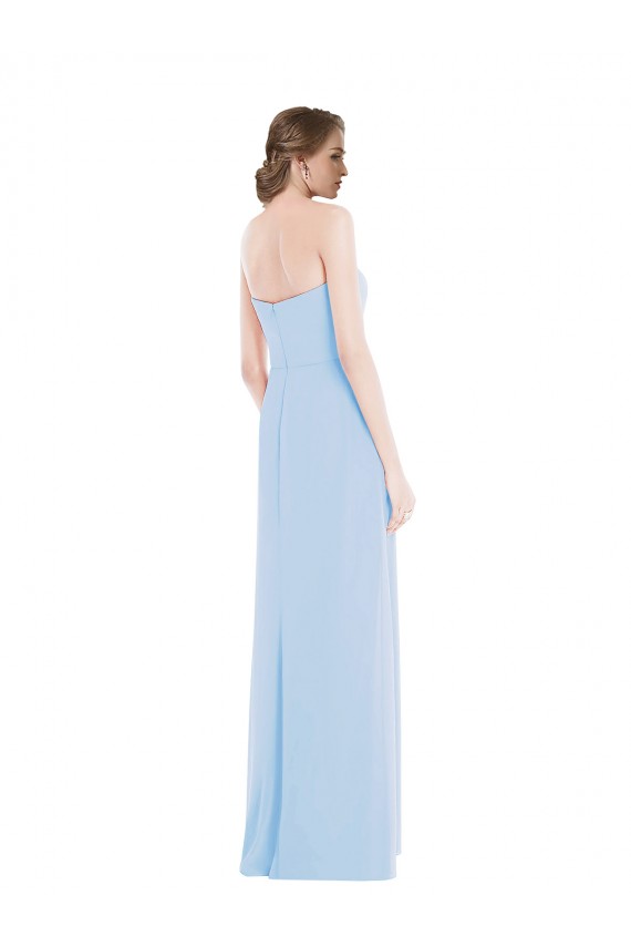 Soft Chiffon A-Line Long Sleeveless Pleated Front Slit Evening Dresses Cairns