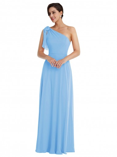 Soft Chiffon Trumpet Long Sleeveless Semi Formal Evening Dress / Bridesmaid Dress Cairns