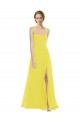 Soft Chiffon A-Line Long Sleeveless Semi Formal Evening Dress / Bridesmaid Dress Cairns