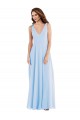 Soft Chiffon Long Sleeveless Semi Formal Evening Dress / Bridesmaid Dress Cairns