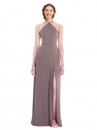 Soft Chiffon A-Line Sleeveless Dusty Rose Formal Evening Gown / Bridesmaid Dress Cairns