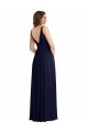 Soft Chiffon A-Line Long Sleeveless V-Back Front Slit Evening Dresses Cairns