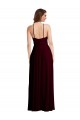 Soft Chiffon A-Line Long Sleeveless Burgundy Gold Low Back Semi Formal Evening Dress / Bridesmaid Dress Cairns