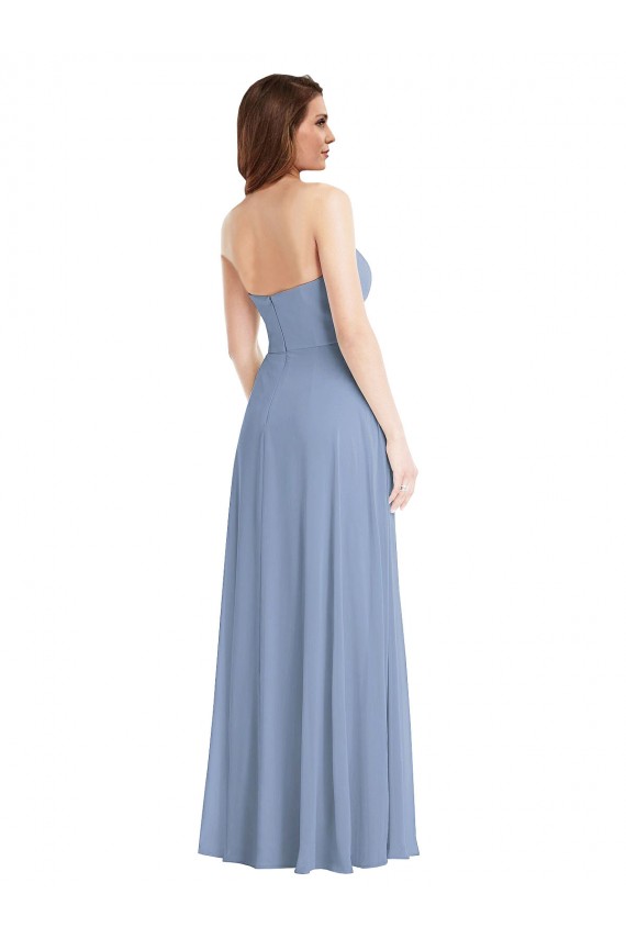 Soft Chiffon Long Sleeveless Front Slit Evening Dresses Cairns