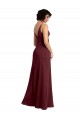 Soft Chiffon A-Line Sleeveless Burgundy Gold Bridesmaid Dress / Formal Dress Cairns