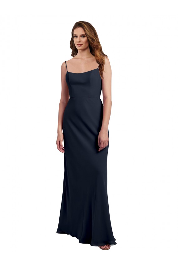 Soft Chiffon A-Line Long Sleeveless Open Back Evening Dress / Bridesmaid Dress Cairns