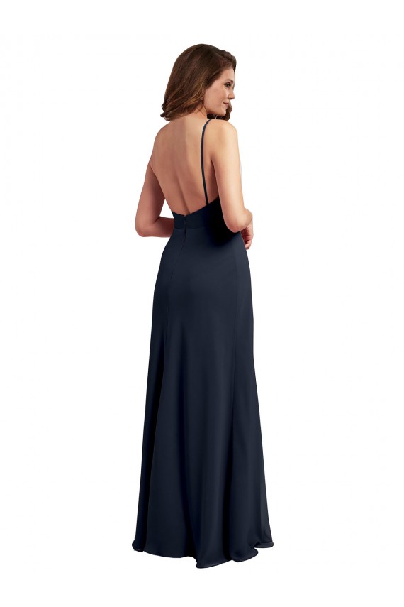Soft Chiffon A-Line Long Sleeveless Open Back Evening Dress / Bridesmaid Dress Cairns