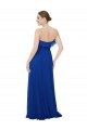Soft Chiffon A-Line Long Sleeveless Royal Blue Bridesmaid Gowns Cairns