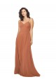 Soft Chiffon A-Line Long Sleeveless Rosewood Keyhole Back Bridesmaid Dress Cairns