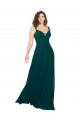 Soft Chiffon A-Line Long Sleeveless Hunter Low Back Bridesmaid Gowns Cairns