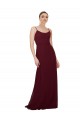 Soft Chiffon A-Line Long Sleeveless Scoop Neck Keyhole Back Bridesmaid Dresses Cairns