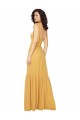 Soft Chiffon A-Line Long Sleeveless Saffron Bridesmaid Dress Cairns