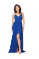 Soft Chiffon A-Line Long Sleeveless Criss Cross Back Evening Dress / Bridesmaid Dress Cairns