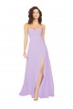 Chiffon A-Line Long Sleeveless Low Back Front Slit Bridesmaid Dresses Cairns