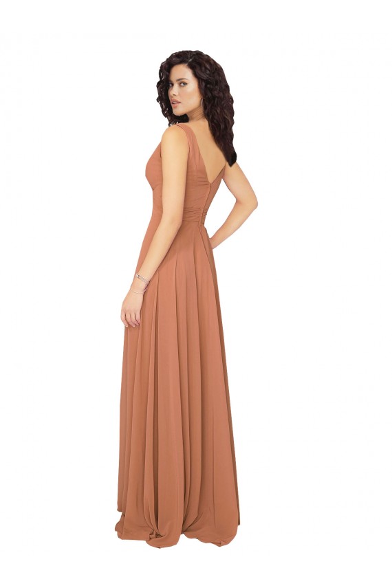 Chiffon A-Line Long Sleeveless V-Back Bridesmaid Dress / Evening Dress Cairns