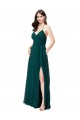 Chiffon A-Line Long Sleeveless Criss Cross Back Wedding Party Dress Cairns