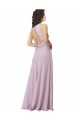 Soft Chiffon A-Line Long Sleeveless Pink Glow Keyhole Back Bridesmaid Dress Cairns