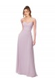 Soft Chiffon A-Line Long Sleeveless Pink Glow Bridesmaid Dress Cairns