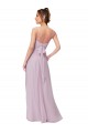 Soft Chiffon A-Line Long Sleeveless Pink Glow Bridesmaid Dress Cairns