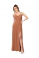 Soft Chiffon A-Line Sleeveless Rosewood Bridesmaid Dress Cairns