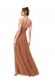 Soft Chiffon A-Line Sleeveless Rosewood Bridesmaid Dress Cairns
