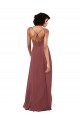 Soft Chiffon Column Long Sleeveless Criss Cross Open Back Black Evening Dresses Cairns